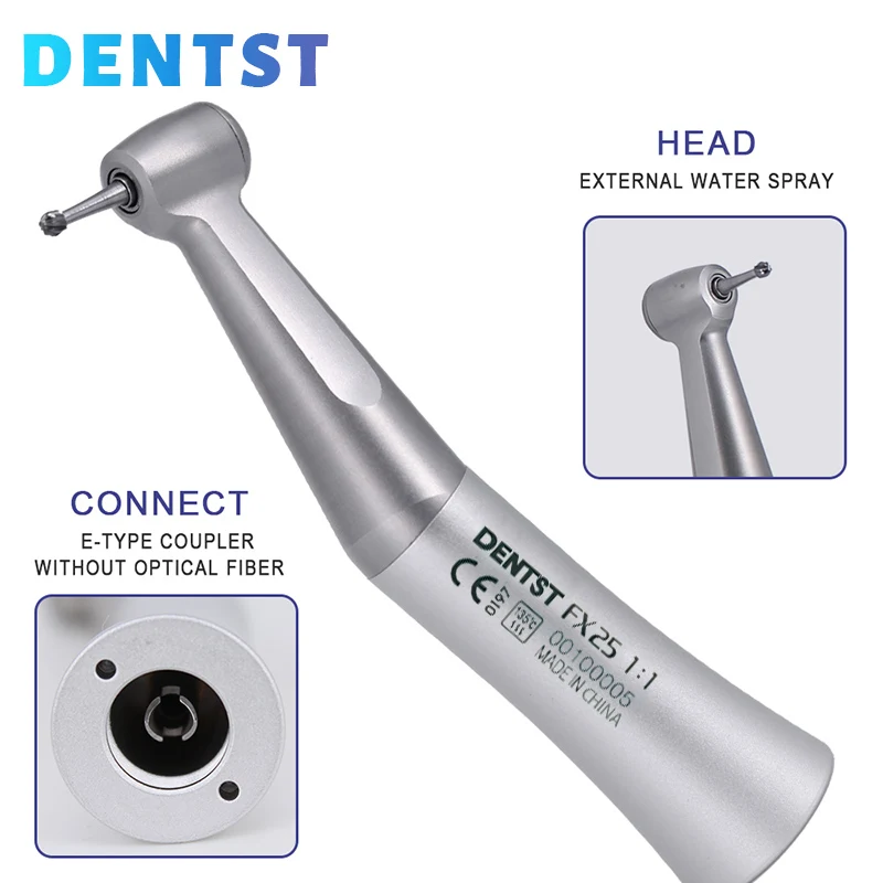 Стоматологический наконечник с углом наклона 1:1 Dentst FX25 внешний для распыления