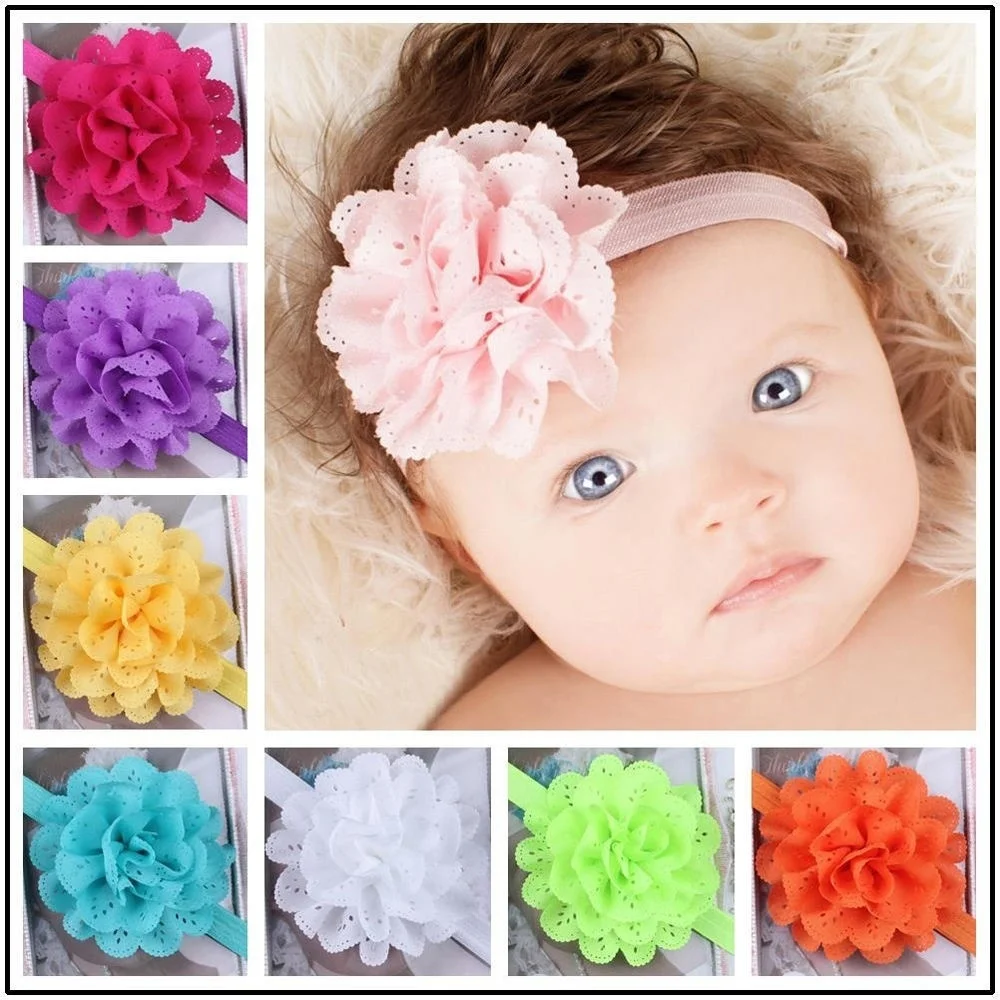 

Baby Girl Fashion Flower Floral Hairbands Newborn Infant Toddler Cute Elastic Headbands Headwear Kids Accessories