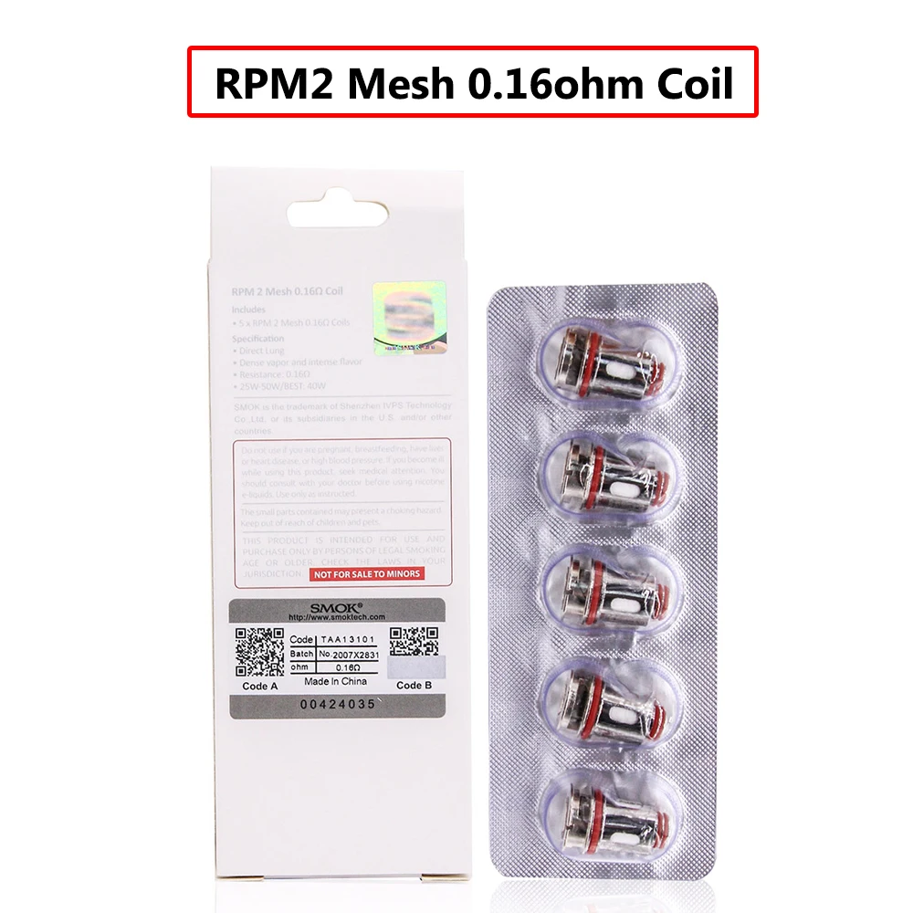 Оригинальный SMOK RPM2 RPM 2 катушечная головка сетчатые картриджи постоянного тока