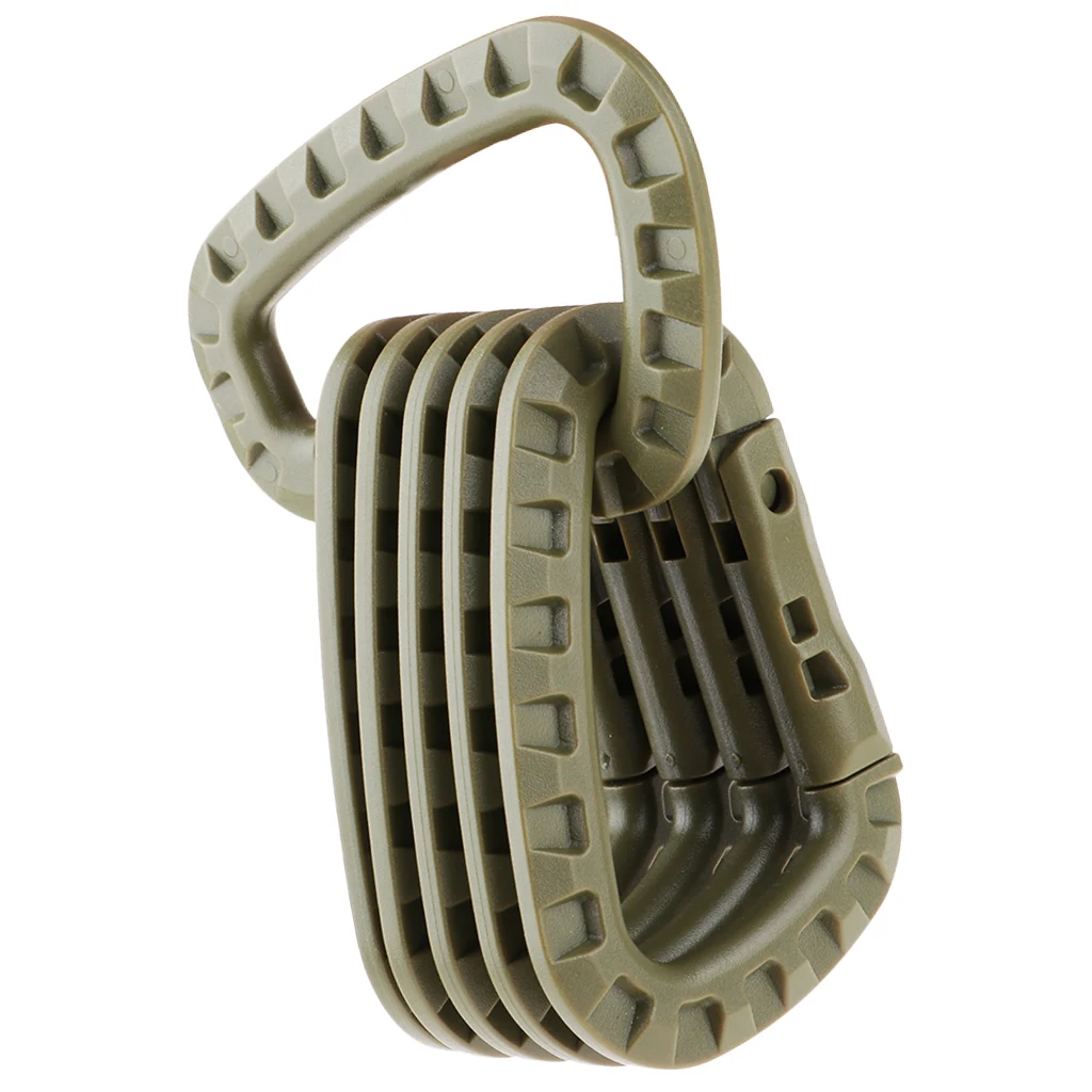 Тактическая Шестерня Карабин брелок Жесткий Полимер D замок зажим для