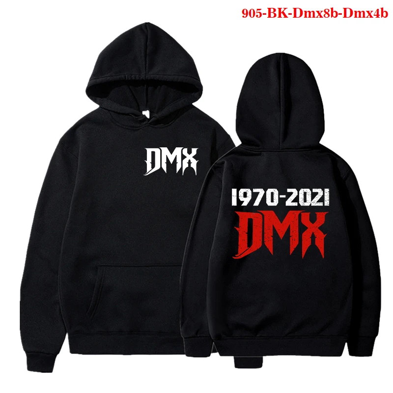 

DMX Letter Print Hoodies Streetwear Men Clothing Unisex Clohtes Hip Pop Sweatshirts Vintaga 1970-2012 Hoody Oversized Sweatshirt