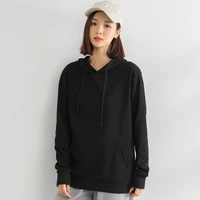 2021 new korean fashion sports loose long sleeve hooded pullover casual womens autumn and winter cotton basic top lady