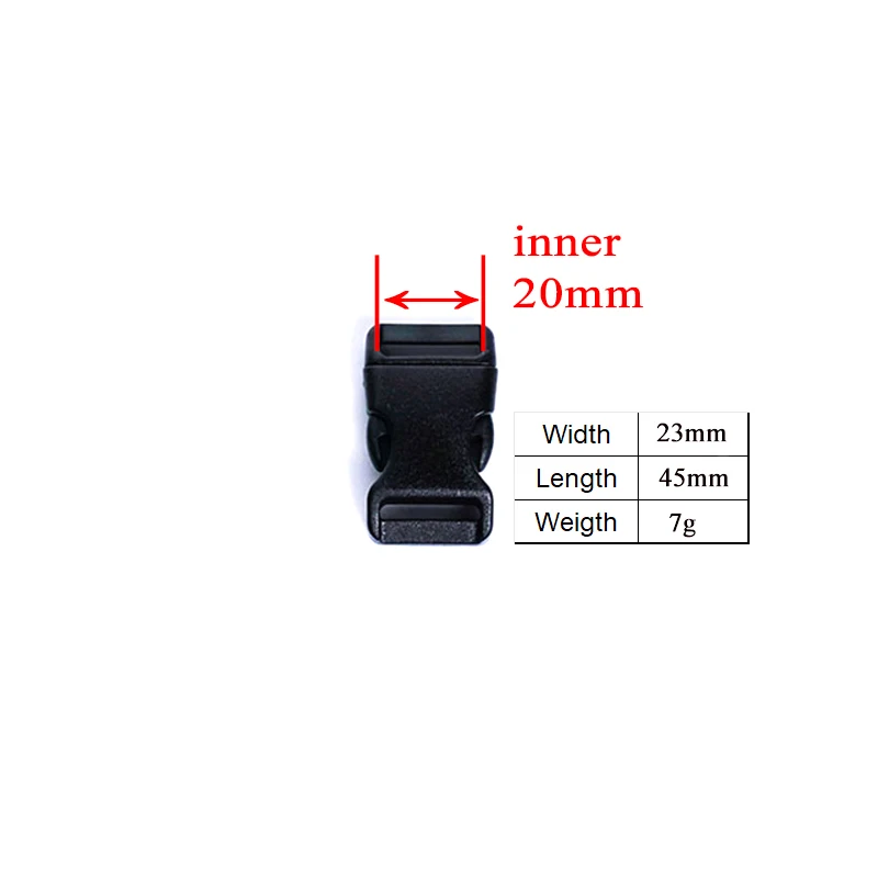 (Пластиковая пряжка + Тройная крышка квадратный держатель D-кольцо металлическая