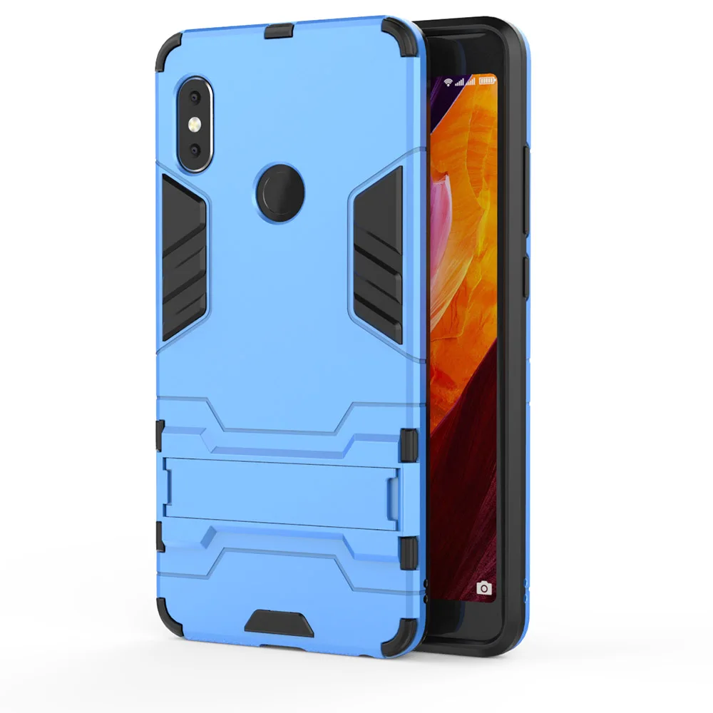 Blue Чехол для Redmi 7 7a Note 7 6 Pro K20, силиконовый чехол для бампера, Жесткий Чехол для ПК, чехол для Redmi K20 Pro, подставка для Redmi 7a 7 4x, Капа - Цвет: Blue