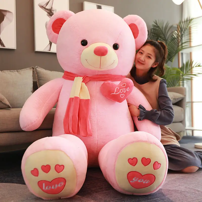 

New Hot High Quality 4 Colors Teddy Bear With Scarf Stuffed Animals Bear Plush Toys Doll Pillow Kids Lovers Birthday Baby Gift
