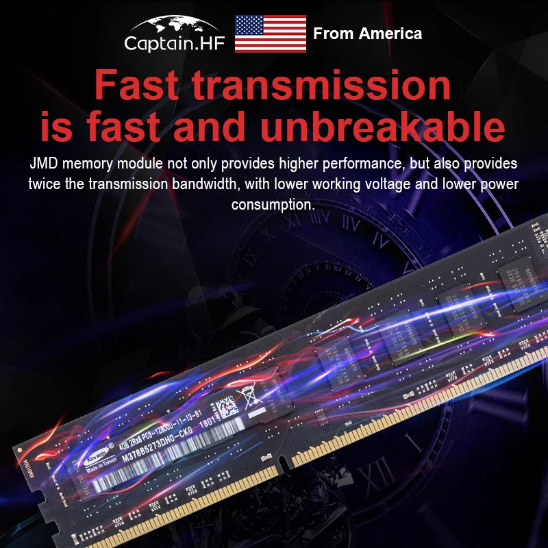 

US Captain DDR3 1600MHz 4GB Memory RAM 240 PIN Module for Desktop PC