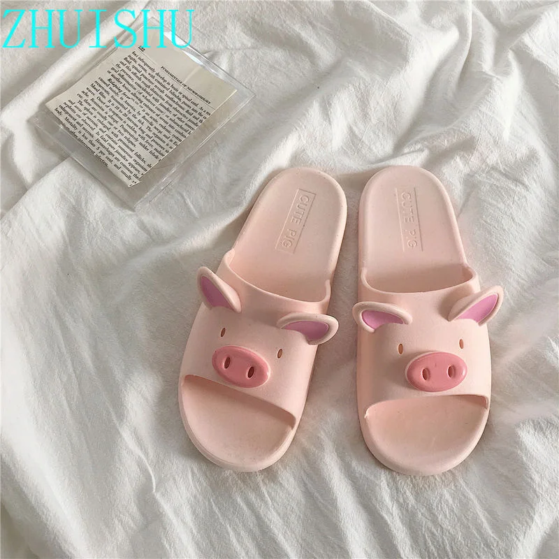 

Cute Slippers for Bathrooms, Home Girls, Summer Indoor and Outdoor Wear Non-slip Rubber Bath Sandals and Zapatos Para Mujer