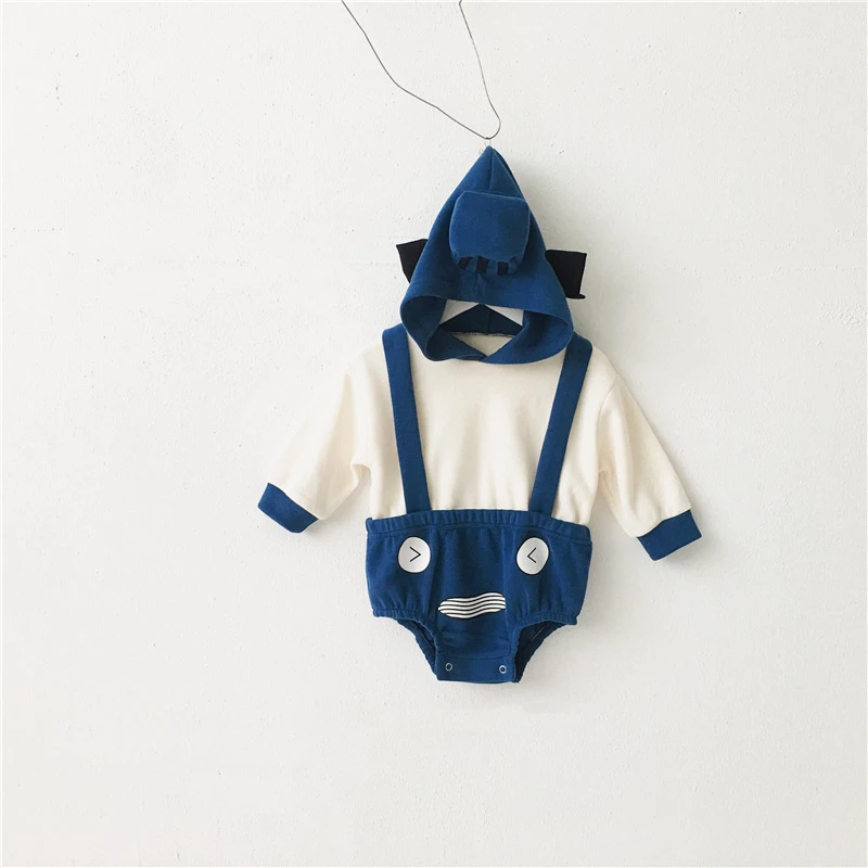 Весенне-осенняя одежда для малышей свитер с капюшоном и рисунком новорожденных