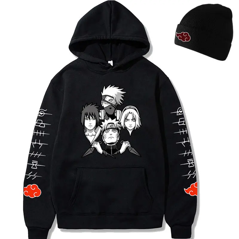 

Толстовка Мужская/Женская с длинным рукавом, Повседневный пуловер с японским аниме принтом, уличная одежда в стиле Харадзюку, хип-хоп