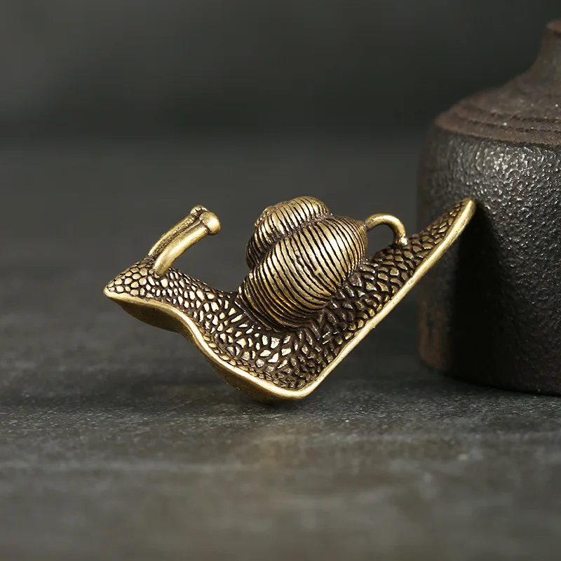 Винтажный медный мини брелок с орнаментом в виде улитки медные украшения