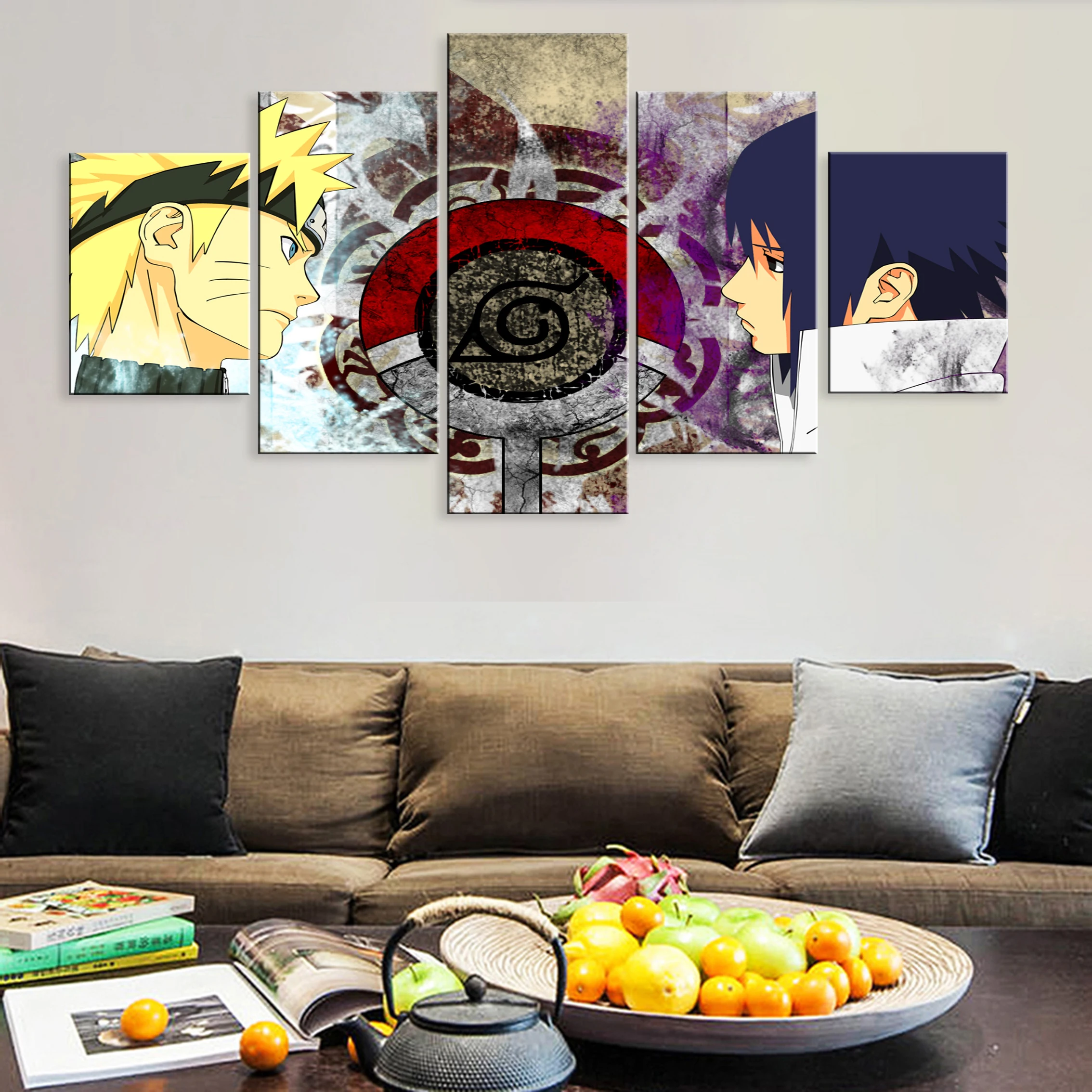 

Sasuke Framework Art Hd Home Decoration Pictures 5 Pieces Poster Canvas Paintings On The Wall Decor Anime NARUTO