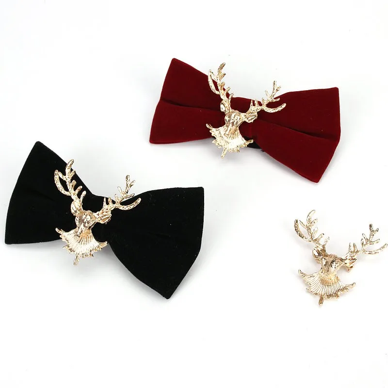 Высококачественный модный мужской золотой Ретро галстук-бабочка Рождественская