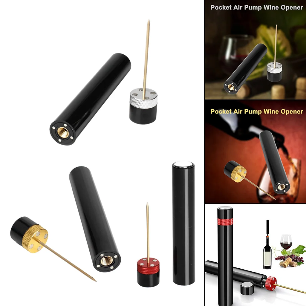 

Creative Wine Air Pressure Opener Stainless Steel Pin Home Corkscrew