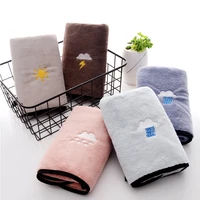 quick dry microfiber coraline toalha face towel absorbent embroidery pattern lovely hand towels bathroom for kids adults home