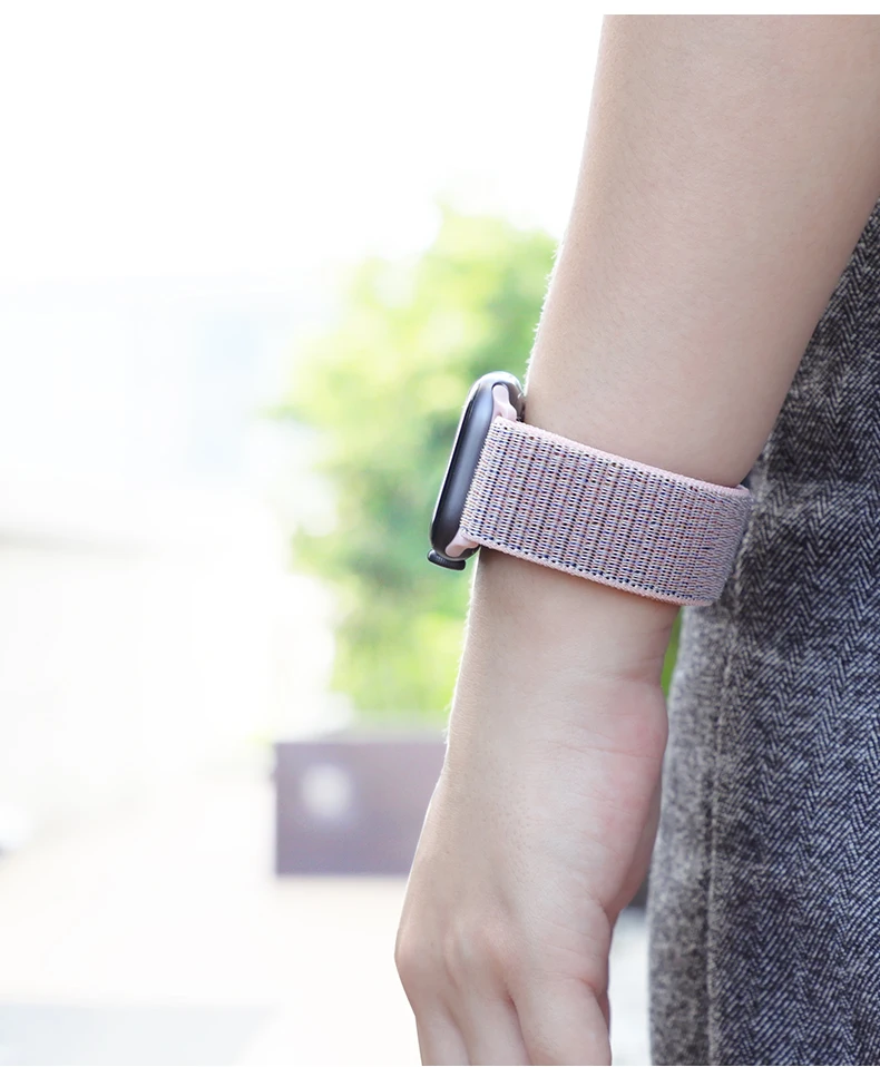 Hoco нейлоновый ремешок для Apple Watch, 4 ремешка, 44 мм, 42 мм, 40 мм, 38 мм, браслет Pulseira, аксессуары для часов, подходит для Apple Watch Series 5 Correas