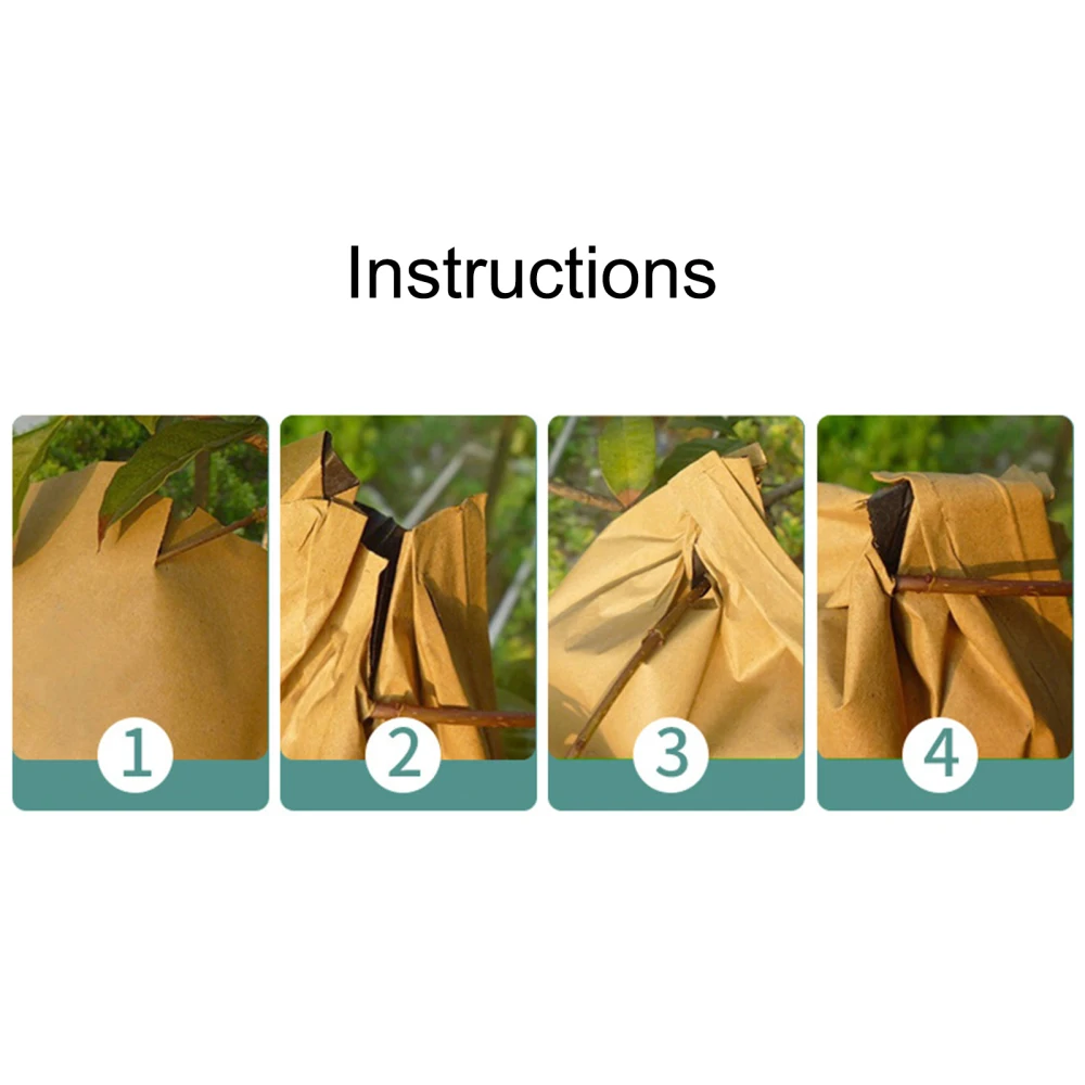 

Pulp Paper Fruit Protection Bag Prevention Reusable 100PCS Anti Bird 160x190cm 160*190mm Garden Vegetable Grapes Bags