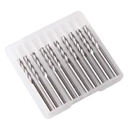 high quality 10pcslot 18 cnc bits single flute spiral router carbide end mill cutter tools 3 175 x 17mm 1lx3 22x5