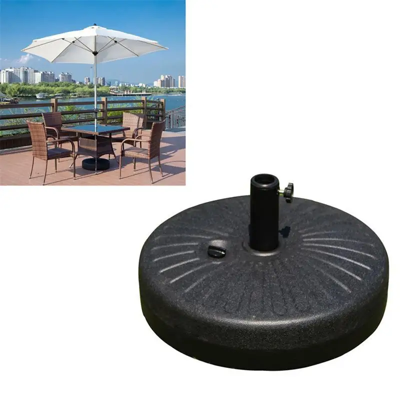 22L Large Sun Umbrella Base Outdoor Water Injection Parasol Base Plastic Beach Umbrella Fixing Stand Beach Water Flag Pole Base