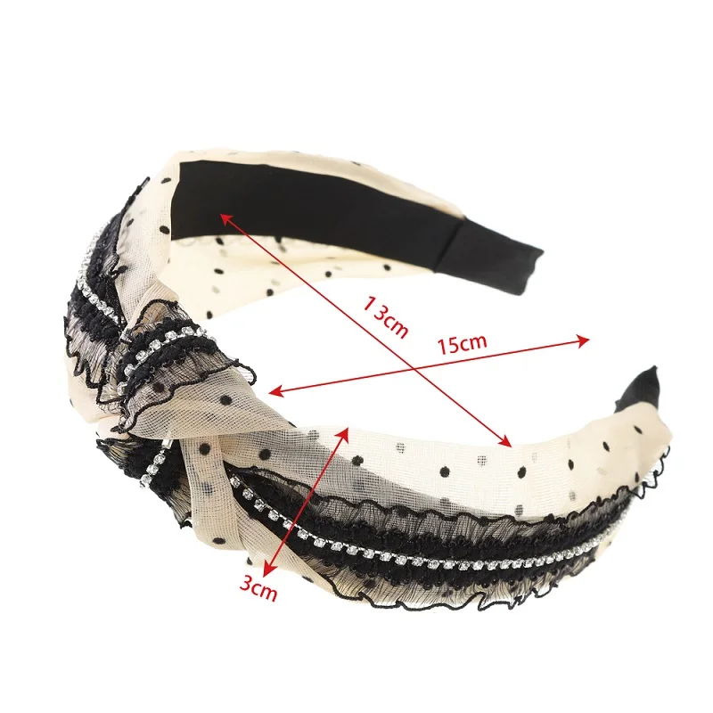LEVAO горошек на Женская лента голову в широкий ободок с заячьими ушками тюрбан