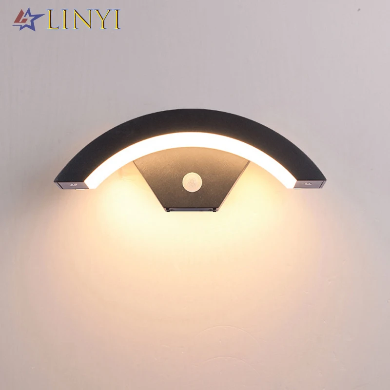 

Motion Sensor Indoor Outdoor Lighting Aluminum LED Wall Lamp AC 110V 220V Waterproof Wall Light for Living Room Home Decoration