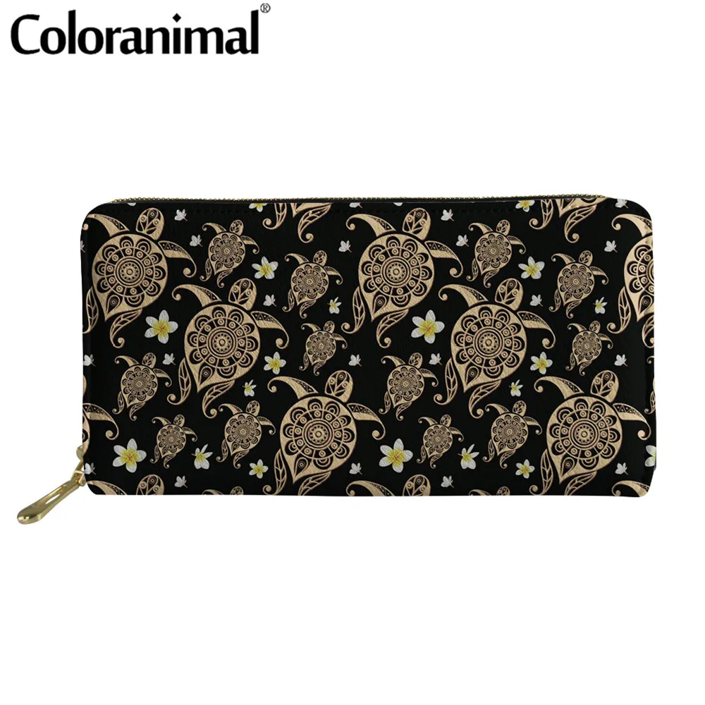 

New Gold Turtle With Flower Ladies Wallet PU Leather Money Purse for Women High Quality Female Card Holder Bag luxury Women 2023