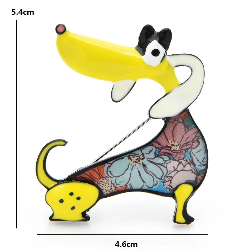 Wuli &amp bby броши в форме собаки Женская эмалированная брошь с большими ушками