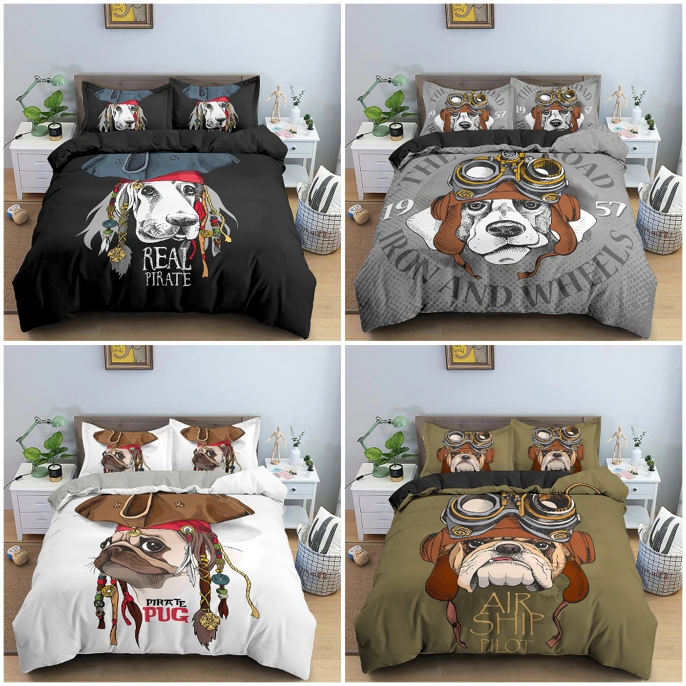С рисунком пирата для мальчиков собака изящный ПЭТ печатных стеганое одеяло