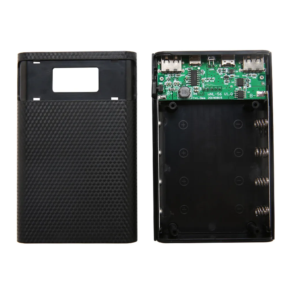 Новый DIY 4x18650 чехол мобильный телефон аккумулятор 15000 мАч с двойным USB Type C Micro без