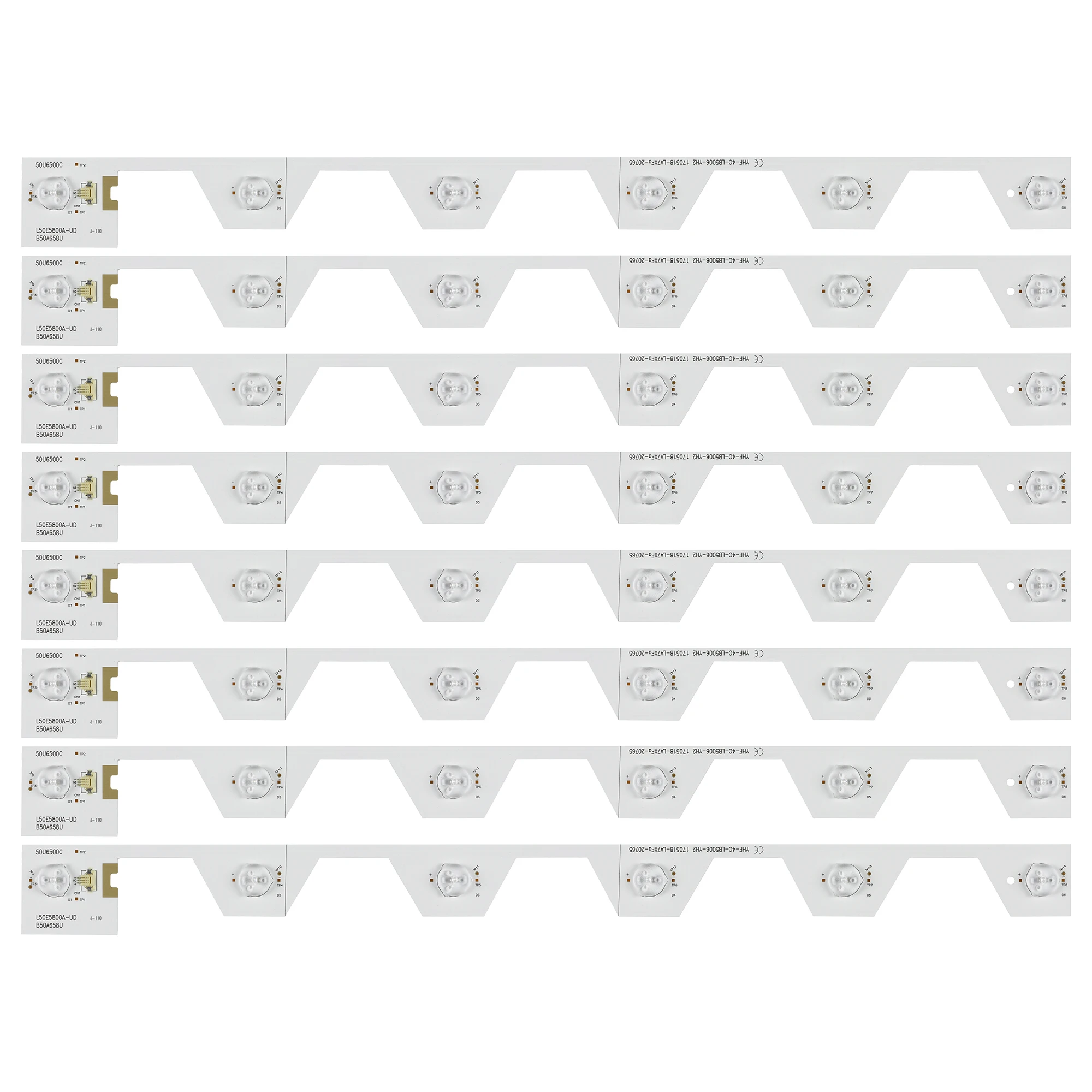 

8PCS LED Backlight strip 6 lamps For 50" T C L D50A620U L50E580A-VD L50E5800A-UD Light Bar TMT-50E5800-8X6-3030C 4C-LB5006-YH2