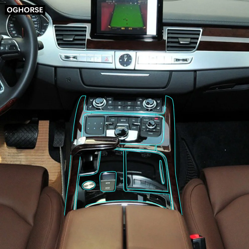 Самоклеящаяся наклейка из ТПУ для салона автомобиля дисплей центральной консоли