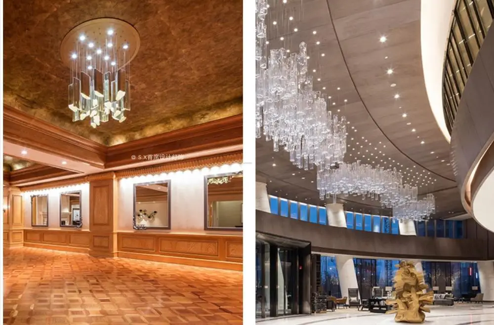 Project Crystal Lighting Creative Individuality Stair Sales Department Sand Table Glass Villa Hotel Lobby Drop | Лампы и освещение