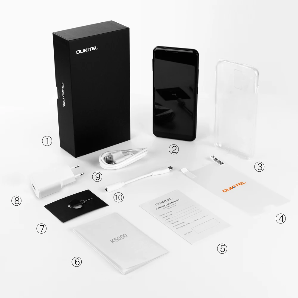 OUKITEL K5000 5,7 дюймовый мобильный телефон 4G-LTE 4 Гб ОЗУ 64 Гб ПЗУ Android 7,0 Octacore 21 м 16 МП 5000 мАч смартфон с отпечатком пальца