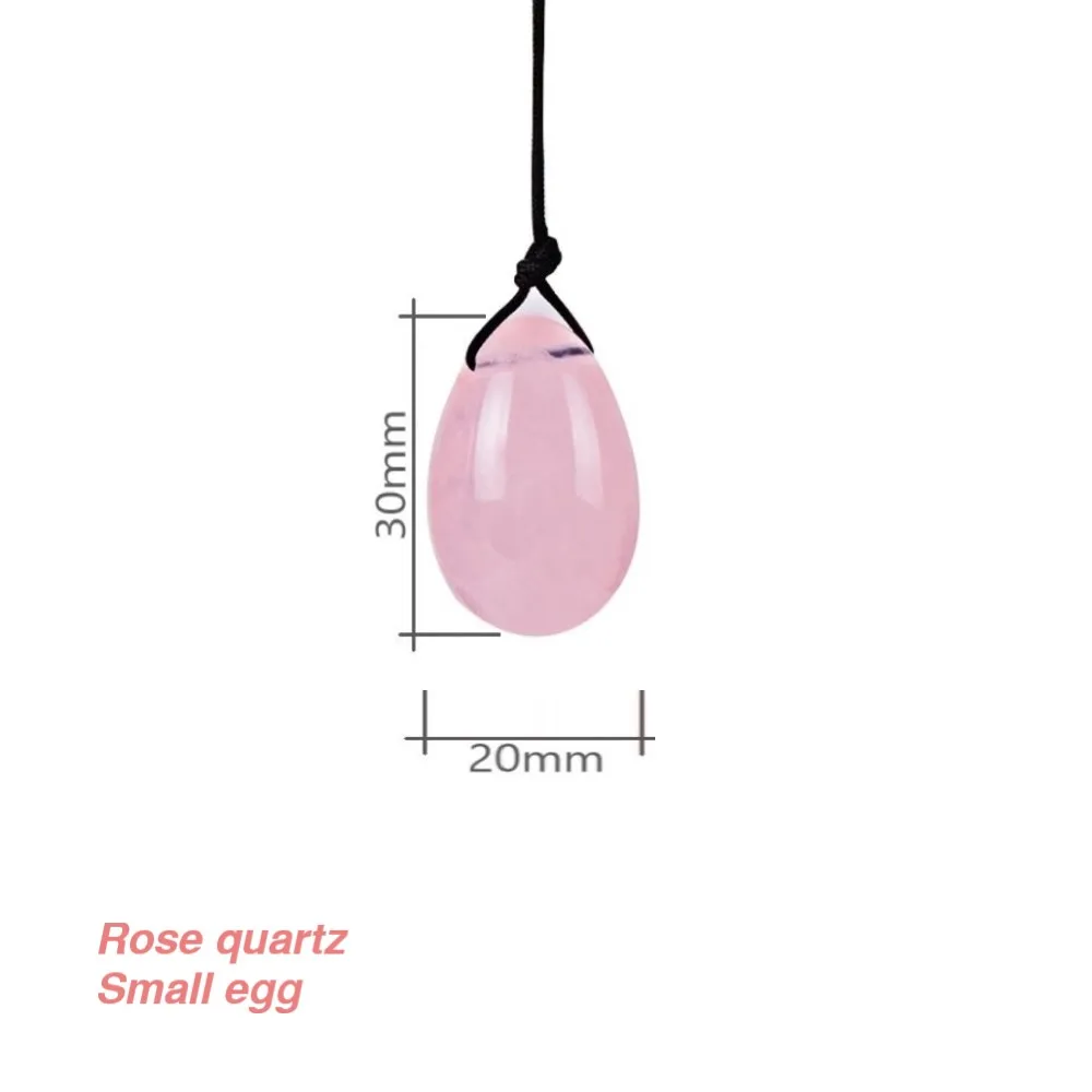 1 Small egg Натуральный розовый кварц иони яйцо Женщины Кегеля Тренажер нефритовые яйца Вагинальные мышцы подтяжки Мяч Кристалл Кегеля ЯЙЦА дропшиппинг - Цвет: 1 Small egg