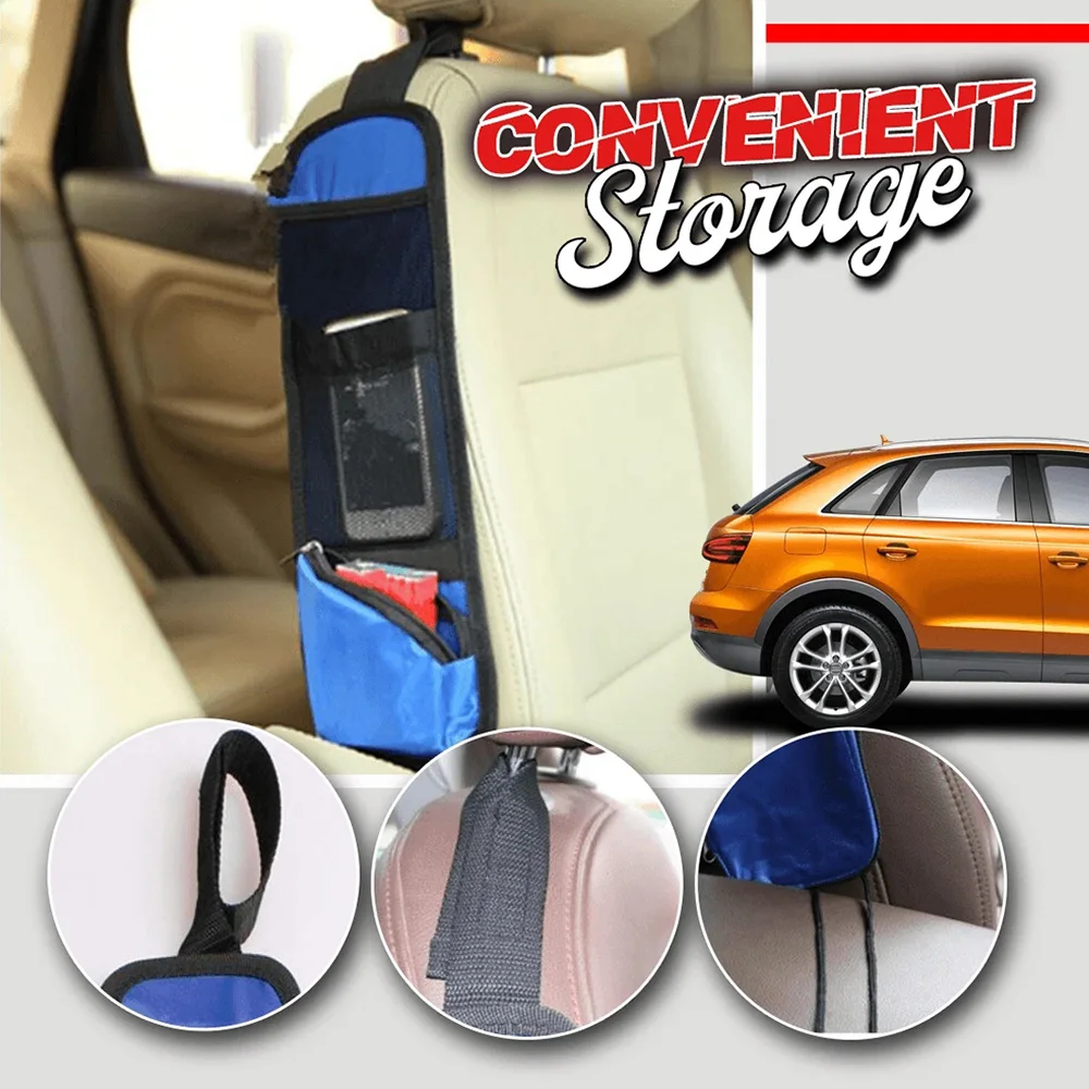 

Новая Боковая Сумка для хранения автомобильного сиденья, подвесная сумка для всякой всячины в автомобиле, многофункциональная сумка из тка...