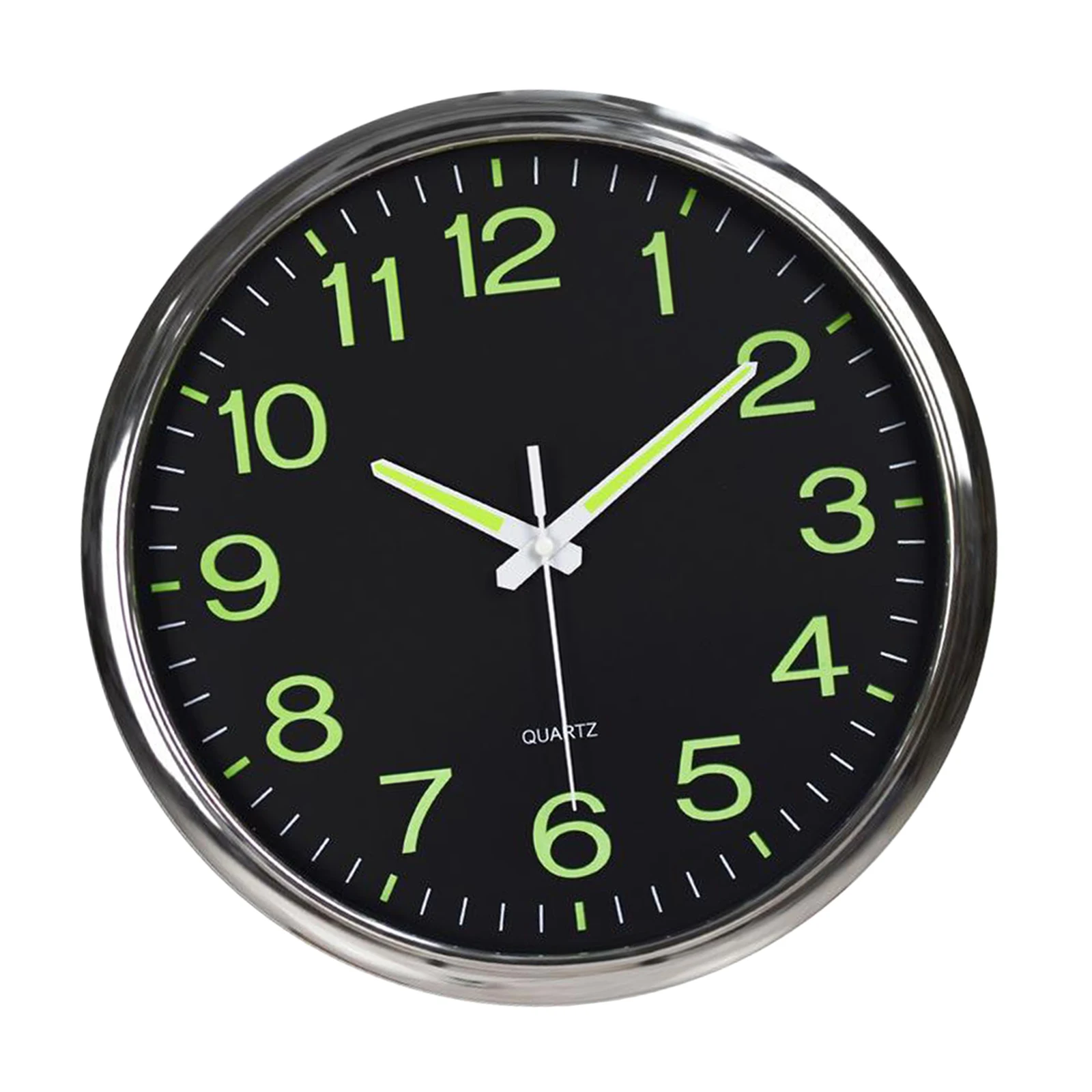 Wall Clock Glow In The Dark Silent Quartz Indoor Outdoor Luminous Decors 12inch | Дом и сад