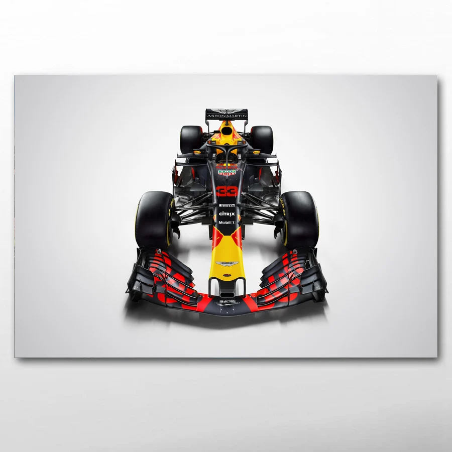 1 Картины на холсте с DIY рамкой гоночного автомобиля Astons Martin RB13 Формула 1 Спорт стены искусства плакаты и принты для декора гостиной - Цвет: 1