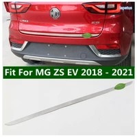 auto rear trunk lid edge tailgate boot door lower cover trim garnish molding strip exterior accessories for mg zs ev 2018 2021