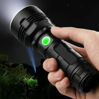 portable led flashlight solar rechargeable hiking camping tent lights emergency flashlight high power waterproof strobe lamp