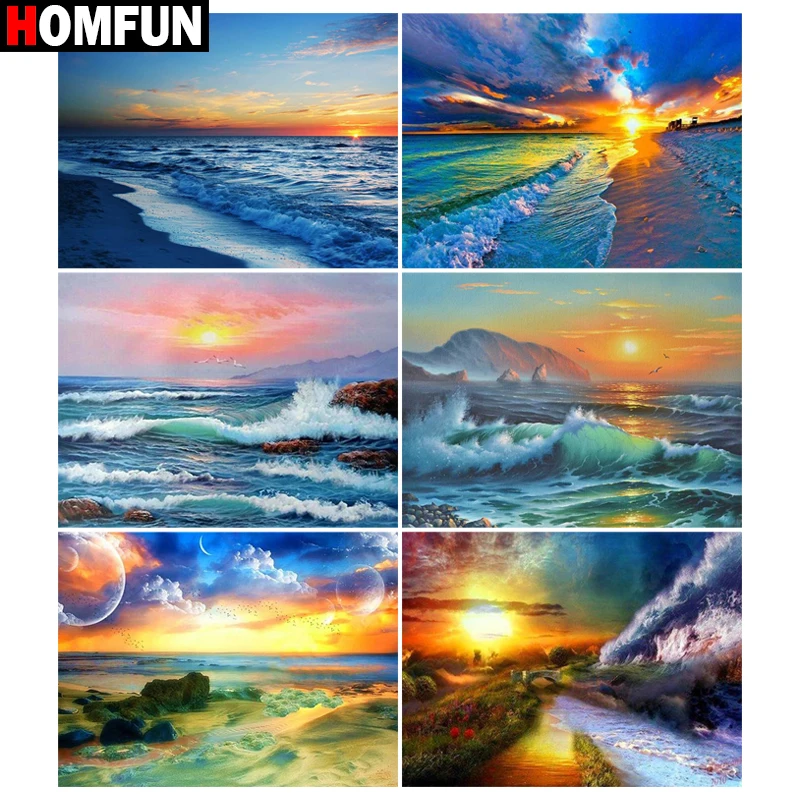 Алмазная живопись HOMFUN полноразмерная/круглая вышивка крестиком с рисунком