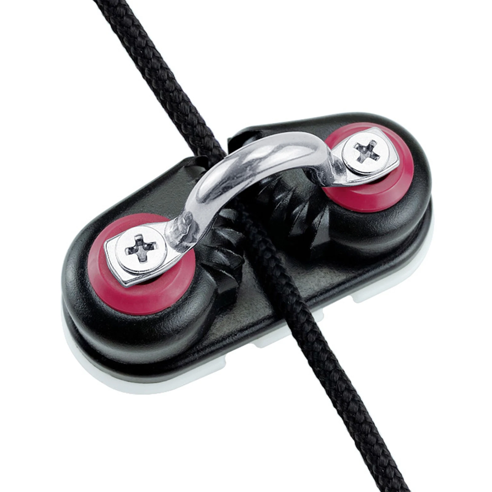 

Black aluminum alloy rope clamp Pilates card line automatic rope clamp for ships