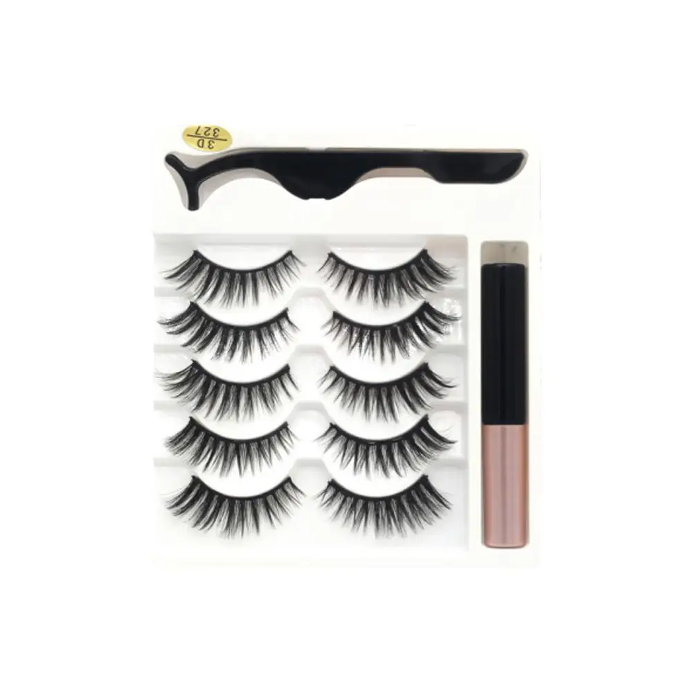 

Магнитная жидкая подводка для глаз, натуральные Удлиненные ресницы, умеренно мягкие ресницы Makeu, накладные ресницы C0J9, 5 пар