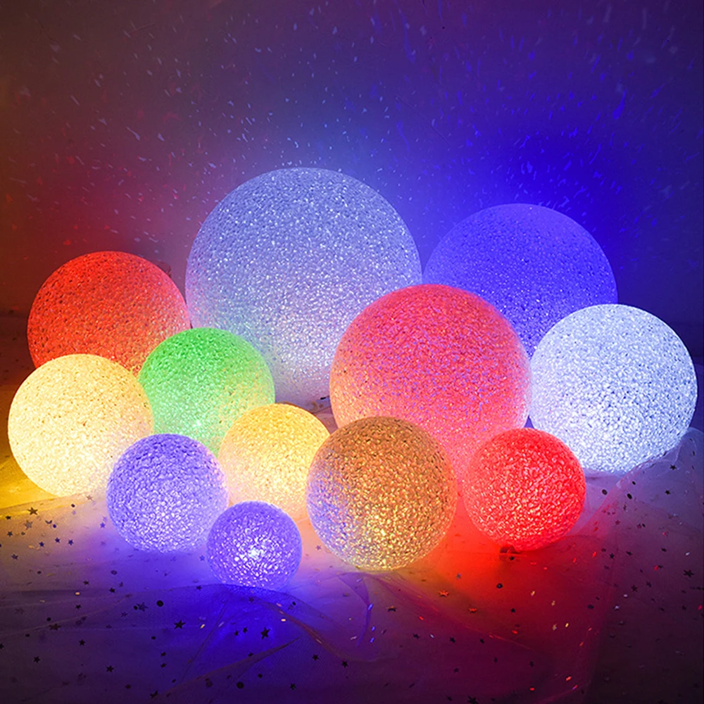 

LED Crystal Ball Night Light 8/10/12cm Magic Color Changing Crystal Ball Lamp for Room Lighting Party Decoration Kids Toys Gift