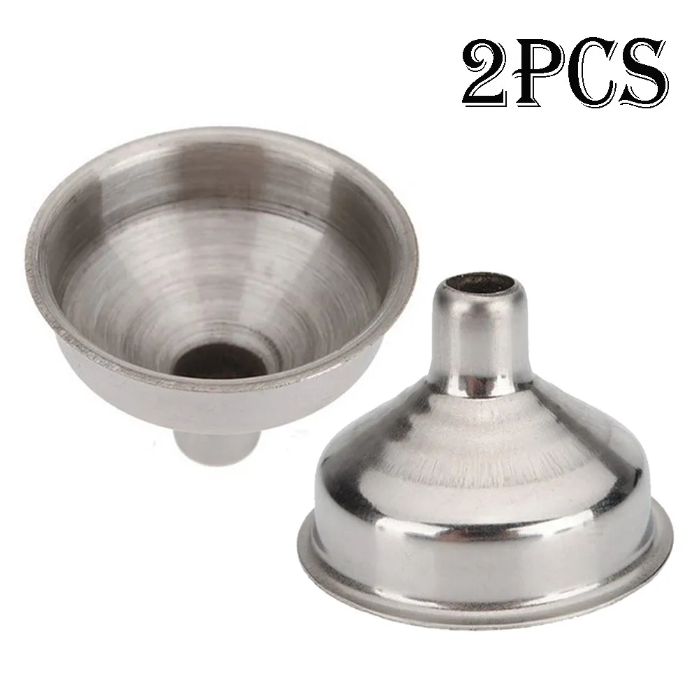 2PCS Big Size Hip Flask Funnel Wine Stainless Steel Pouring Decanting Funnels With Filter Strainer for Whiskey Kitchen Tools H5 | Дом и сад