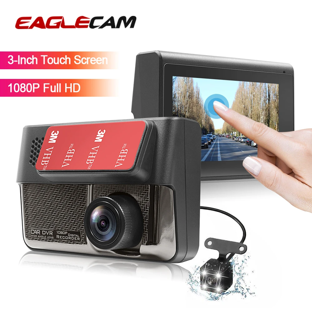 

Dash Cam Dvrs Car Dvr 3" With Rear View Camera Super Capacitors Touch Screen Full HD 1080P Auto Driving Recorder Register