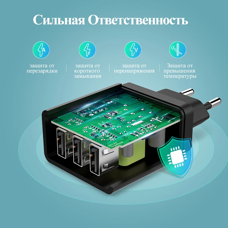 UGREEN USB зарядное устройство для iPhone android быстрое samsung Xiaomi huawei настенное устр |