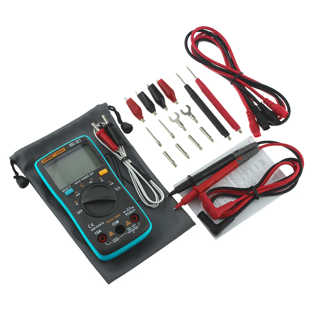 

AN8002 Digital Multimeter 6000 Counts Multimetro Multitester Digital Profesional Transistor Capacitor Tester lcr esrmeter ANENG