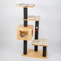 solid wood cat climbing frame cat litter cat tree cat house cat toy wear resistant and bite resistant