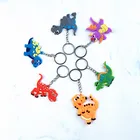 12 шт.лот резиновый браслет с милым динозавром для вечеринки, брелоки, Детские сувениры, браслет на день рождения, Baby Shower, сделай сам, подарок, украшения для вечеринки