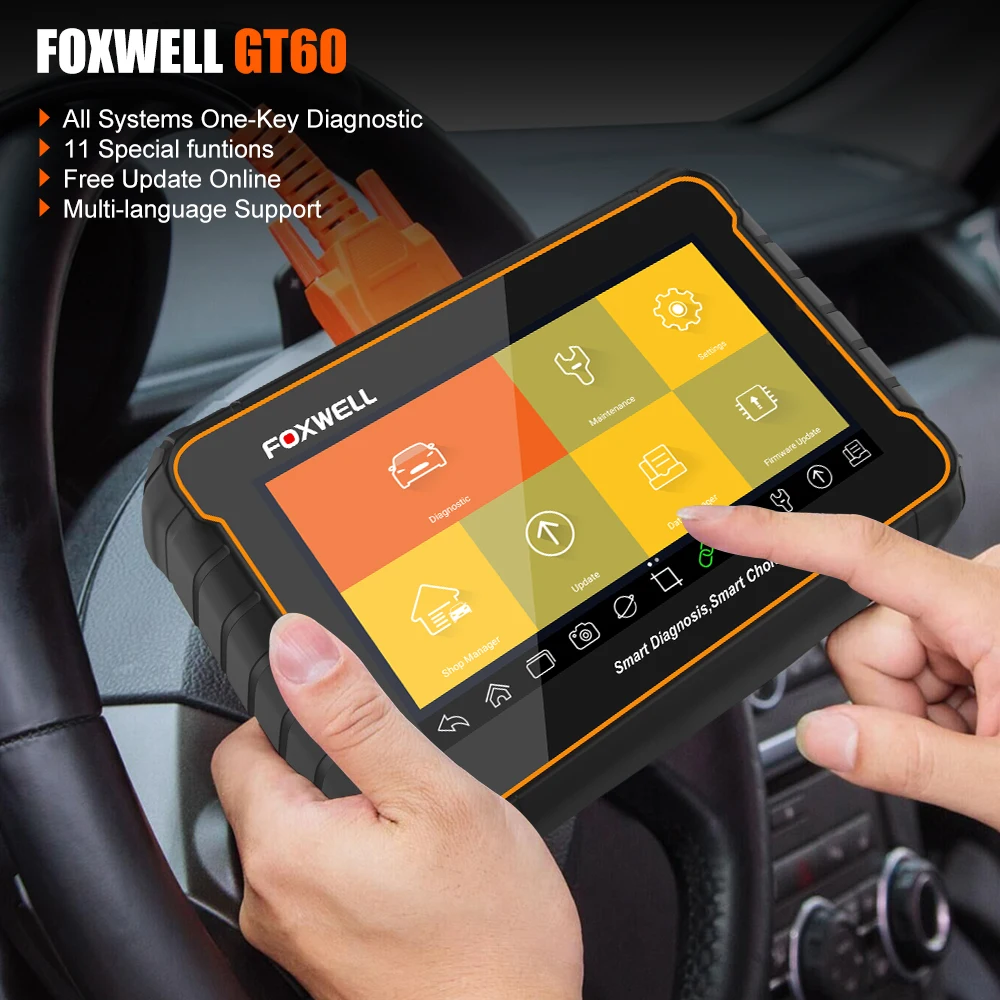 Foxwell GT60 полная система OBD2 сканер автомобильный код ридер ABS подушка безопасности SAS EPB DPF инжектор кодирования OBD 2 автомобиля диагностический инструмент