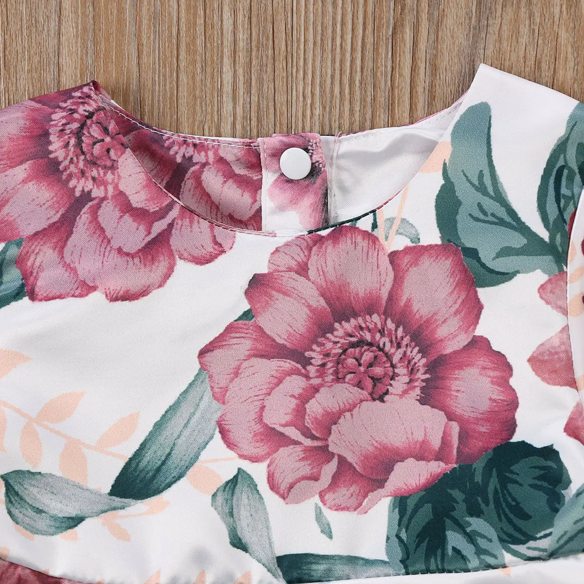 2Pcs Baby Girls Clothes Set Newborn Kid Baby Girls Floral Dress + Headband Outfits Autumn Spring Long Sleeve Outfits